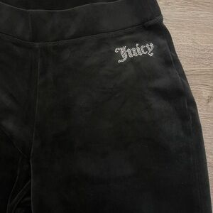 Juicy Couture Black Velour Velvety Sweatpants